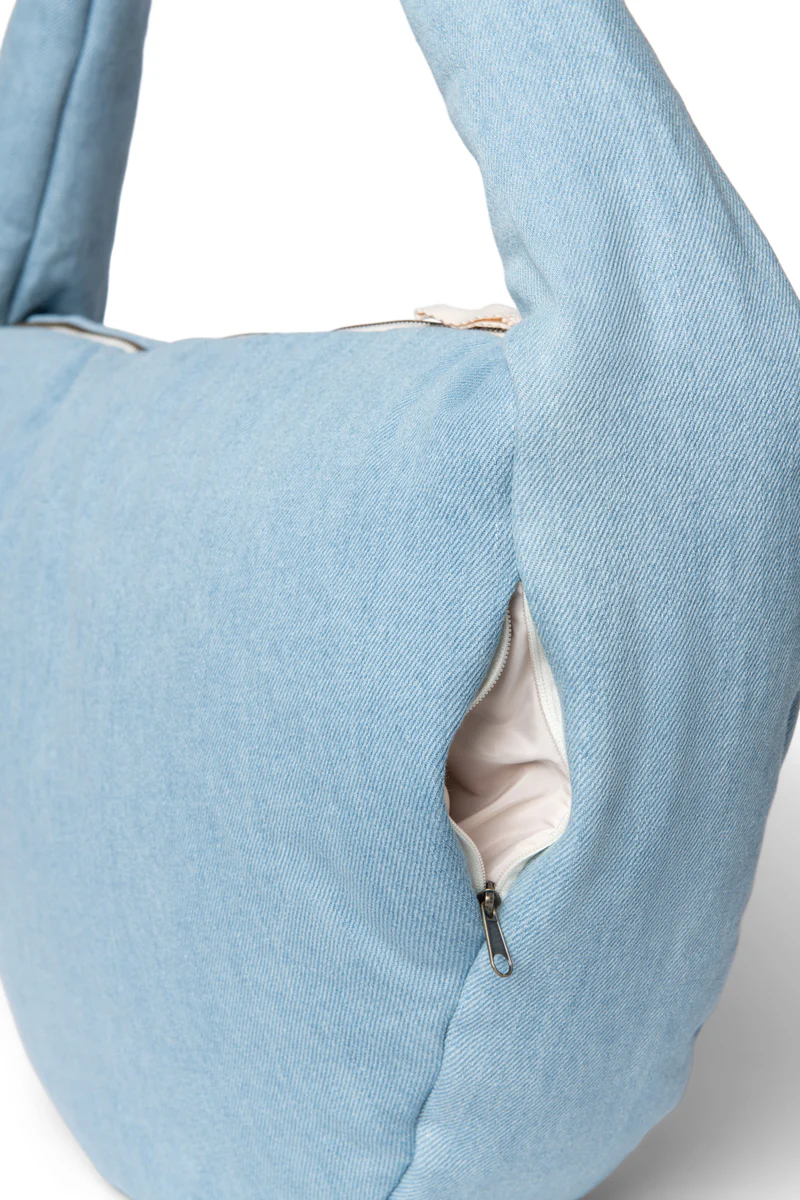 Denim Solid Cross Body Bag