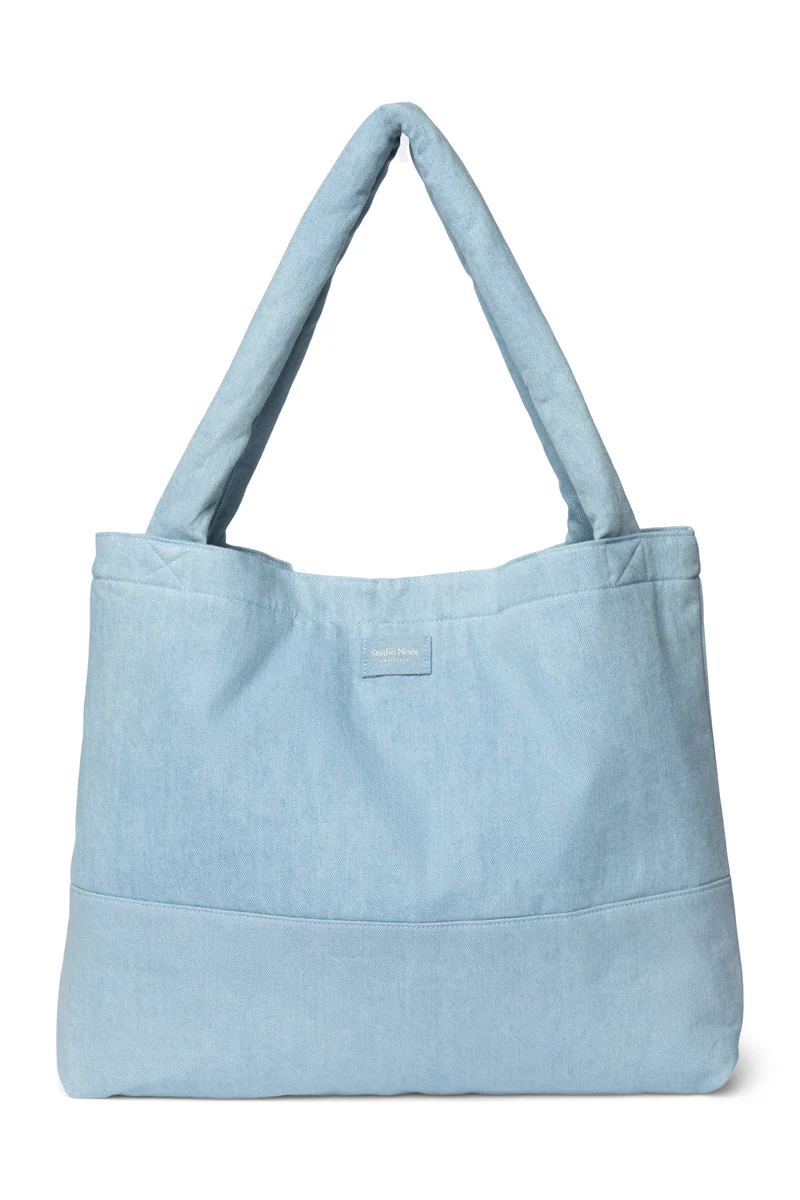 Denim Solid Mom Bag