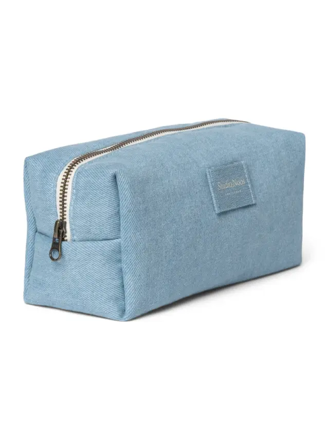 Denim Solid Pouch