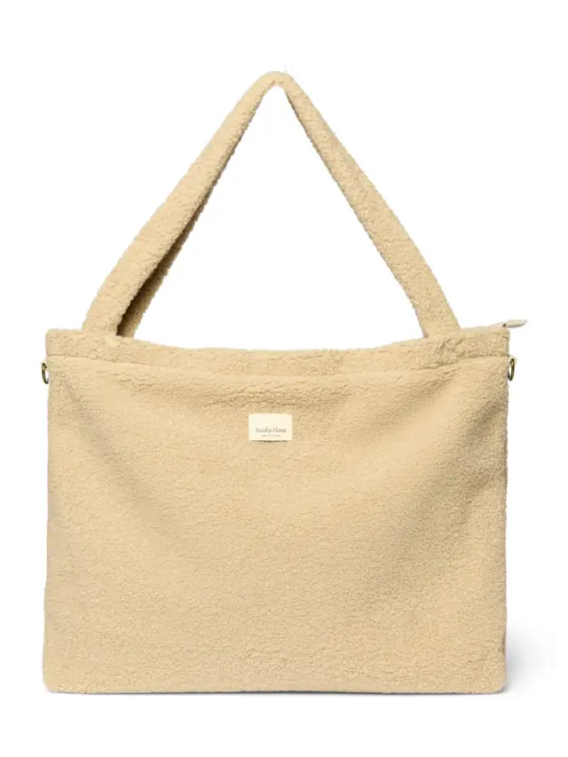 Ecru Teddy Diaper Bag