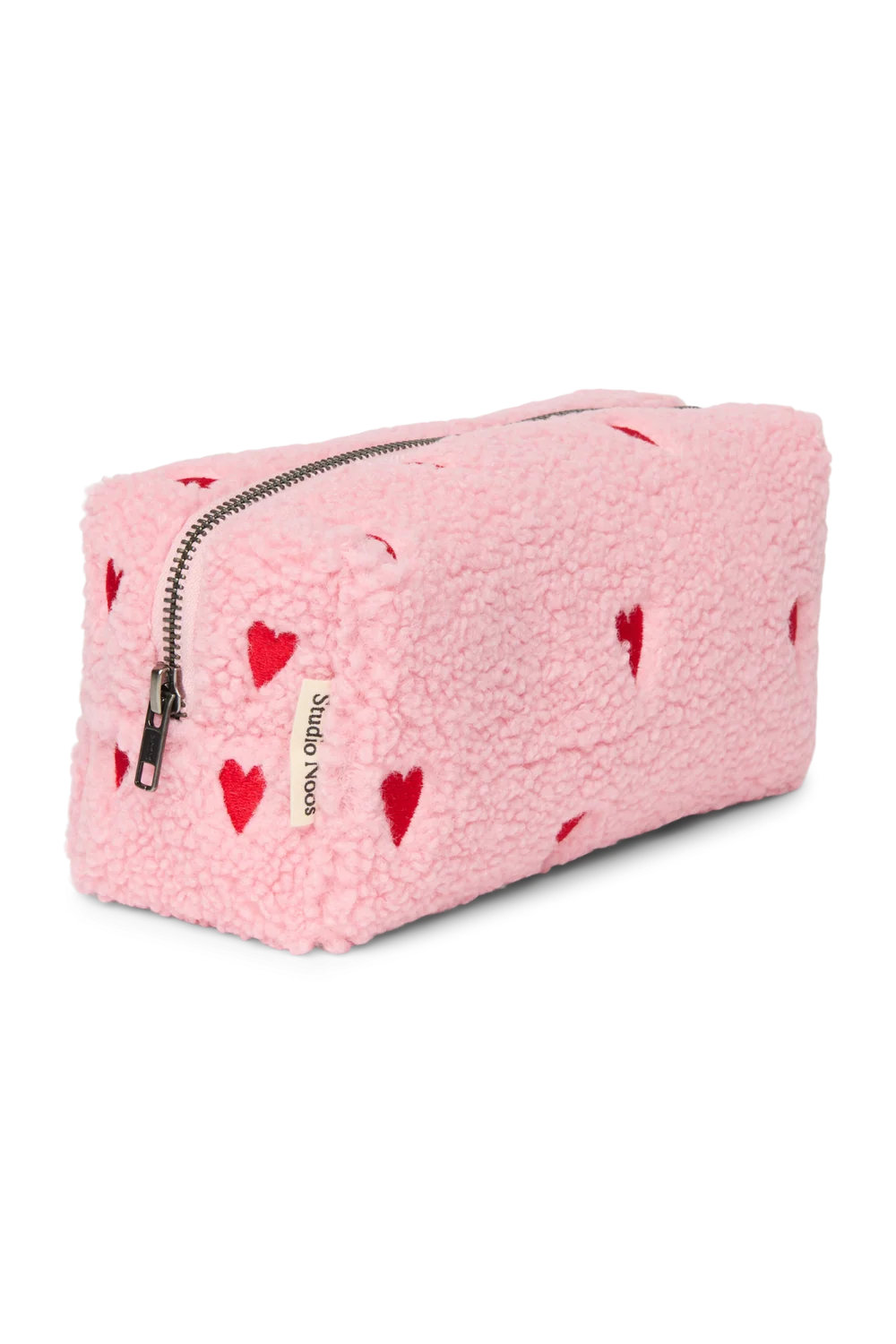 Teddy Pouch Pink Hearts